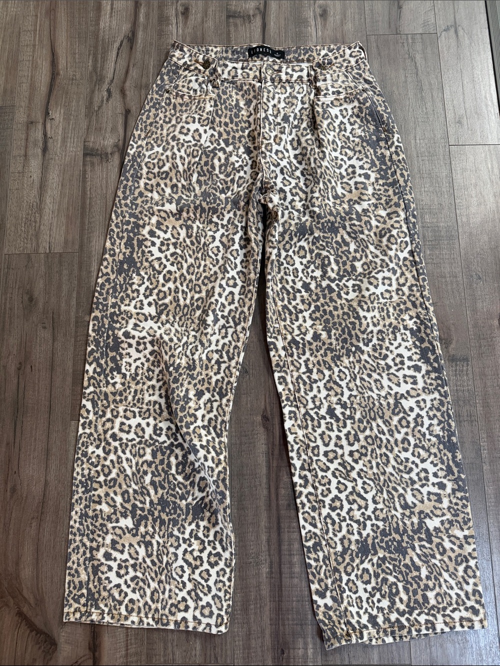 Lioness Leopard-Print Jeans size S